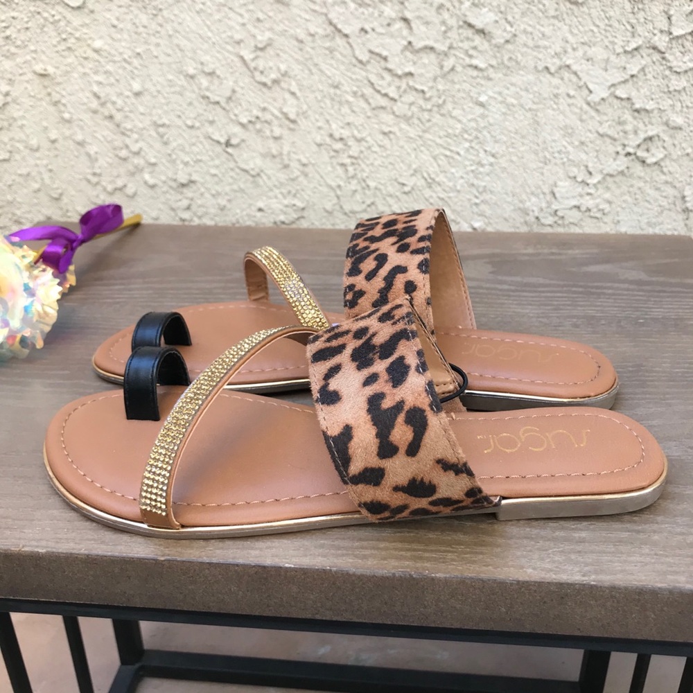 Sugar Flats Sandals Women’s Animal Print 8.5 S New - Picture 11 of 12